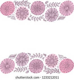 Floral frame. Vector illustration