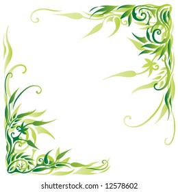 Floral frame. Vector illustration