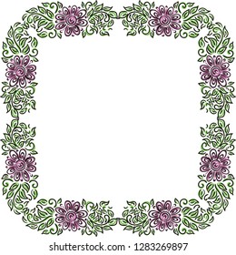 Floral frame. Vector illustration