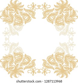 Floral frame. Vector illustration