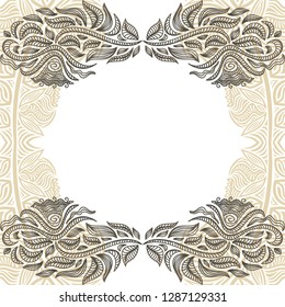 Floral frame. Vector illustration