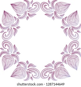 Floral frame. Vector illustration