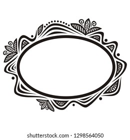Floral frame. Vector illustration