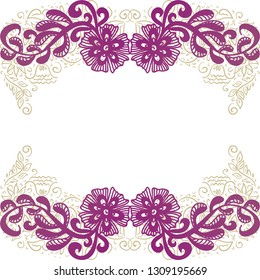 Floral frame. Vector illustration