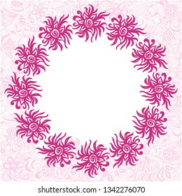 Floral frame. Vector illustration