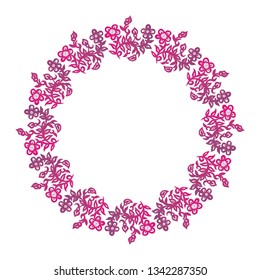 Floral frame. Vector illustration