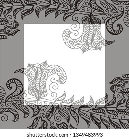 Floral frame. Vector illustration