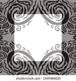Floral frame. Vector illustration