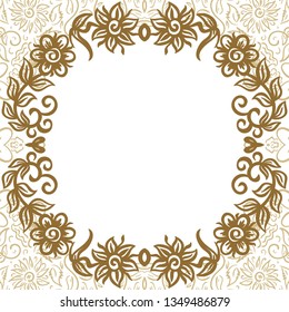 Floral frame. Vector illustration