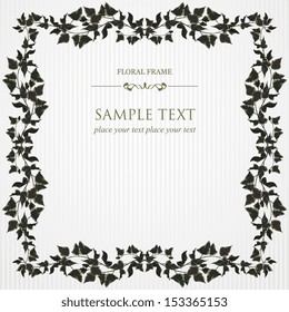 Floral frame vector illustration