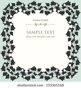 Floral frame vector illustration