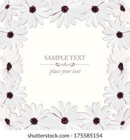 Floral frame vector illustration