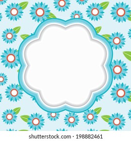 Floral frame. Vector illustration.