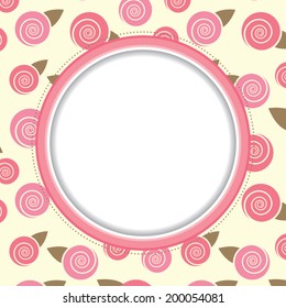 Floral frame. Vector illustration. 