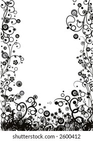 Blumenrahmen, Vektorgrafik
