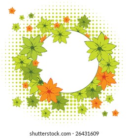 floral frame, vector illustration