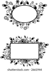Floral frame, vector illustration