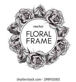 Floral frame. Vector illustration