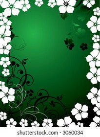 Floral frame. Vector illustration