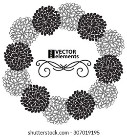 floral frame. Vector illustration
