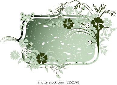 Floral frame. Vector illustration