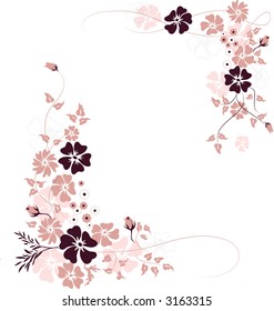 Floral frame. Vector illustration