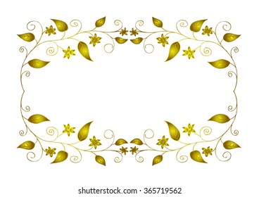  Floral frame. Vector illustration