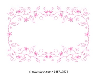  Floral frame. Vector illustration