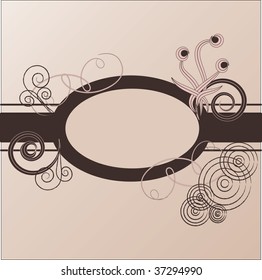 Floral frame. Vector illustration.