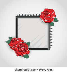 Floral frame. Vector illustration