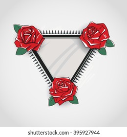 Floral frame. Vector illustration