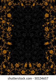 Floral frame. Vector illustration.
