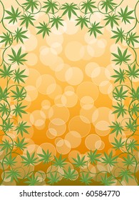 Floral frame. Vector illustration.