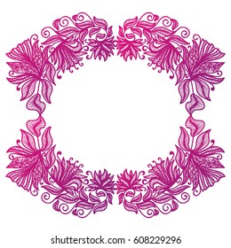 Floral frame. Vector illustration.