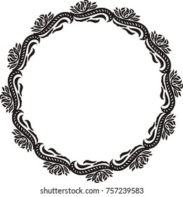 Floral frame. Vector illustration.