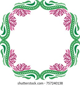 Floral frame. Vector illustration.