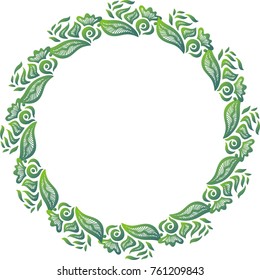 Floral frame. Vector illustration.