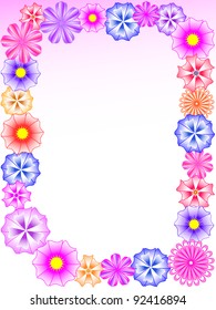 Floral frame. Vector illustration for design
