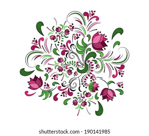 Floral frame. Vector watercolor background. art illustration