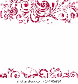 Floral frame. Vintage wedding background.