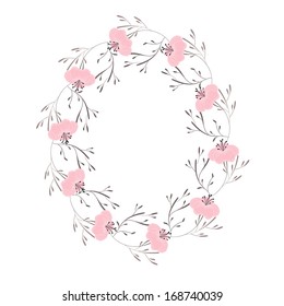 Floral frame for wedding