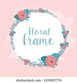  Floral Frame for wedding card vector