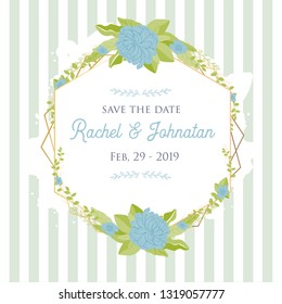 Floral Frame for wedding card vector