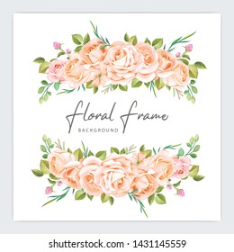 floral frame wedding invitation template