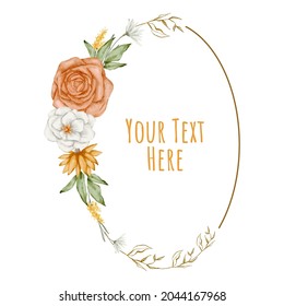 Floral Frame wreaths. Set of frame watercolor flowers. Watercolor colorful bouquet alstroemeria flower. Floral botanical flower. for graphic designer decorate, product design and card