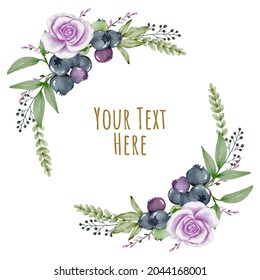 Floral Frame wreaths. Set of frame watercolor flowers. Watercolor colorful bouquet alstroemeria flower. Floral botanical flower. for graphic designer decorate, product design and card