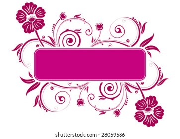 Floral frame for you design, vector illustration
