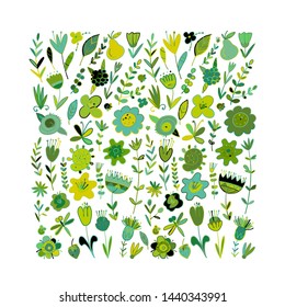 Floral frame for your design