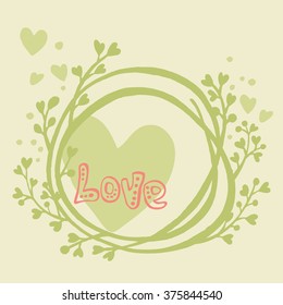 Floral Frame for your design. Vector illustration