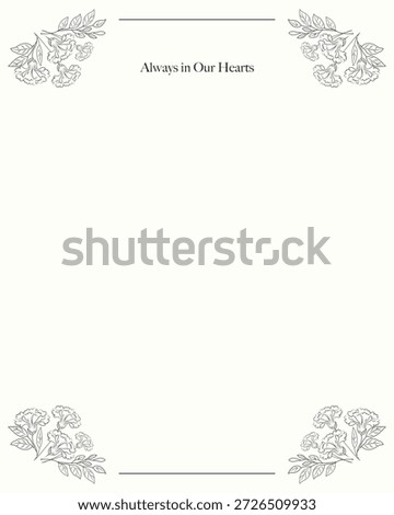 floral frame for your text for funeral. Carnations